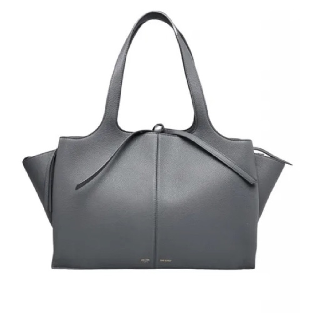 Celine Tri-fold Shoulder Bag Grey Calfskin